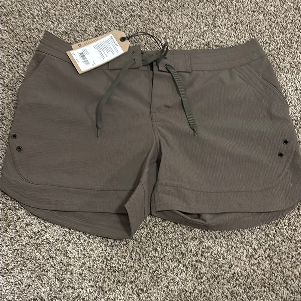 Prana Brown Cargo Shorts with Relaxed Fit and Earthy Tone
